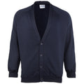 Navy - Front - Maddins Childrens Unisex Coloursure Cardigan - Schoolwear
