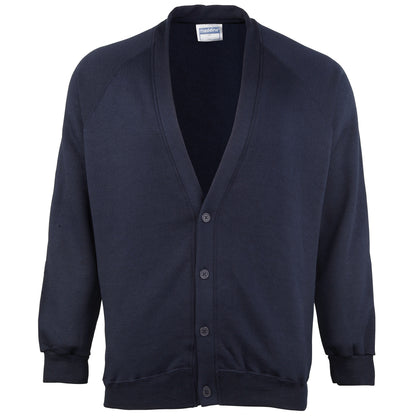 Navy - Front - Maddins Childrens Unisex Coloursure Cardigan - Schoolwear