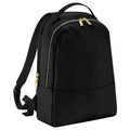 Black - Front - Bagbase Womens-Ladies Boutique Leather-Look PU Backpack