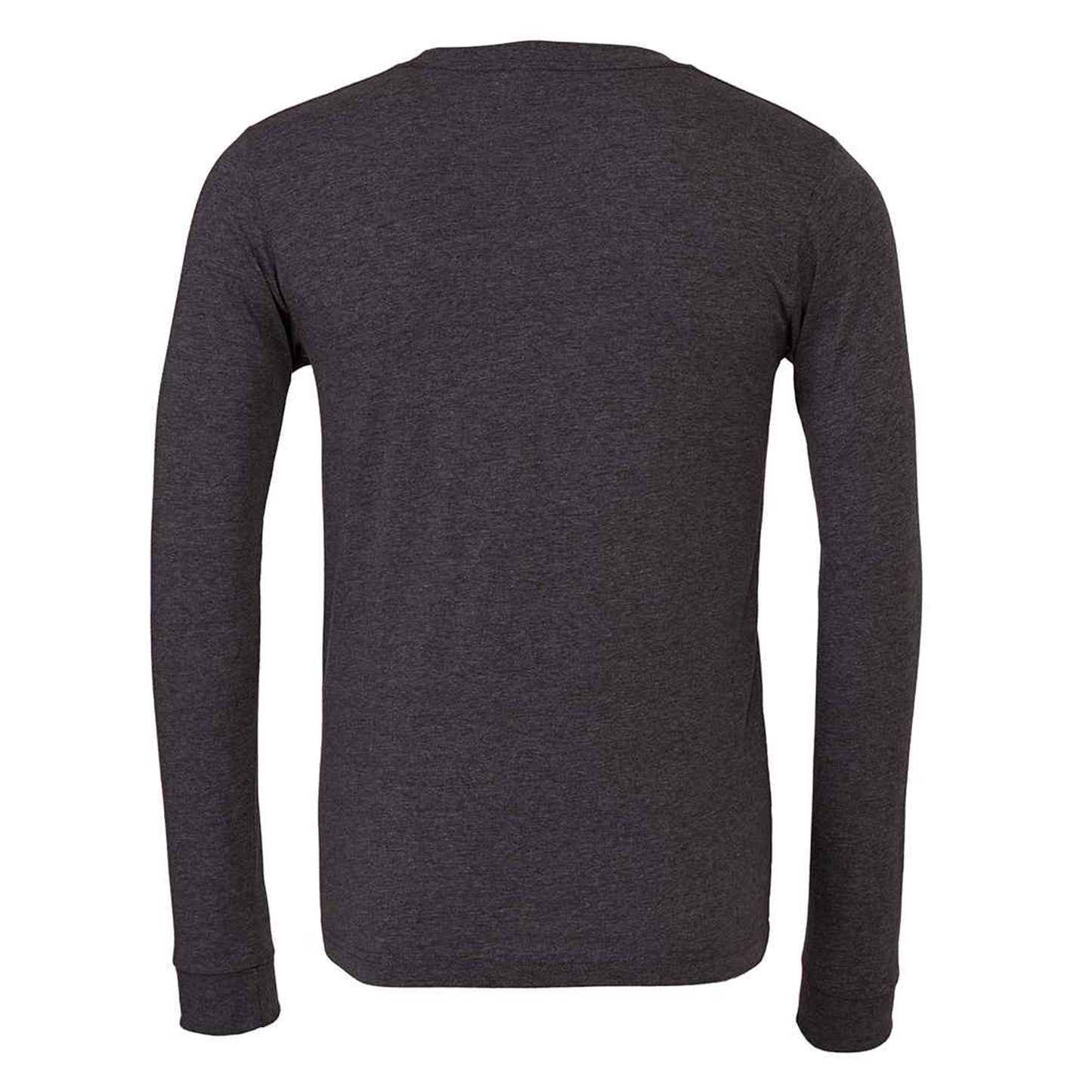 Dark Grey Heather - Back - Bella + Canvas Unisex Adult CVC Heather Long-Sleeved T-Shirt