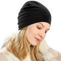 Black - Back - Beechfield Unisex Adult Merino Wool Beanie