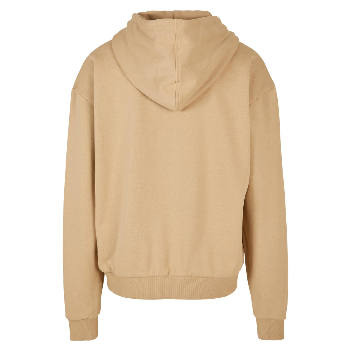 Union Beige - Back - Build Your Brand Mens Ultra Heavyweight Full Zip Hoodie