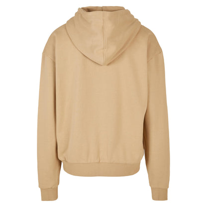 Union Beige - Back - Build Your Brand Mens Ultra Heavyweight Full Zip Hoodie