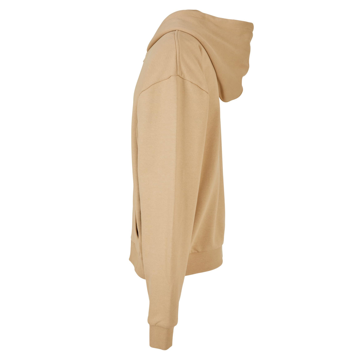 Union Beige - Side - Build Your Brand Mens Ultra Heavyweight Full Zip Hoodie