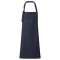 Indigo Denim - Front - Premier Unisex Adult Regenerate Sustainable Bibbed Full Apron