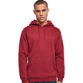 Burgundy - Back - Build Your Brand Mens Heavyweight Hoodie