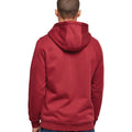 Burgundy - Side - Build Your Brand Mens Heavyweight Hoodie