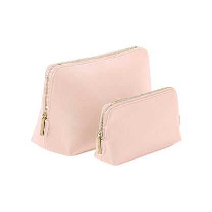 Soft Pink - Front - Bagbase Boutique Leather-Look PU Toiletry Bag