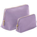 Lilac - Front - Bagbase Boutique Leather-Look PU Toiletry Bag