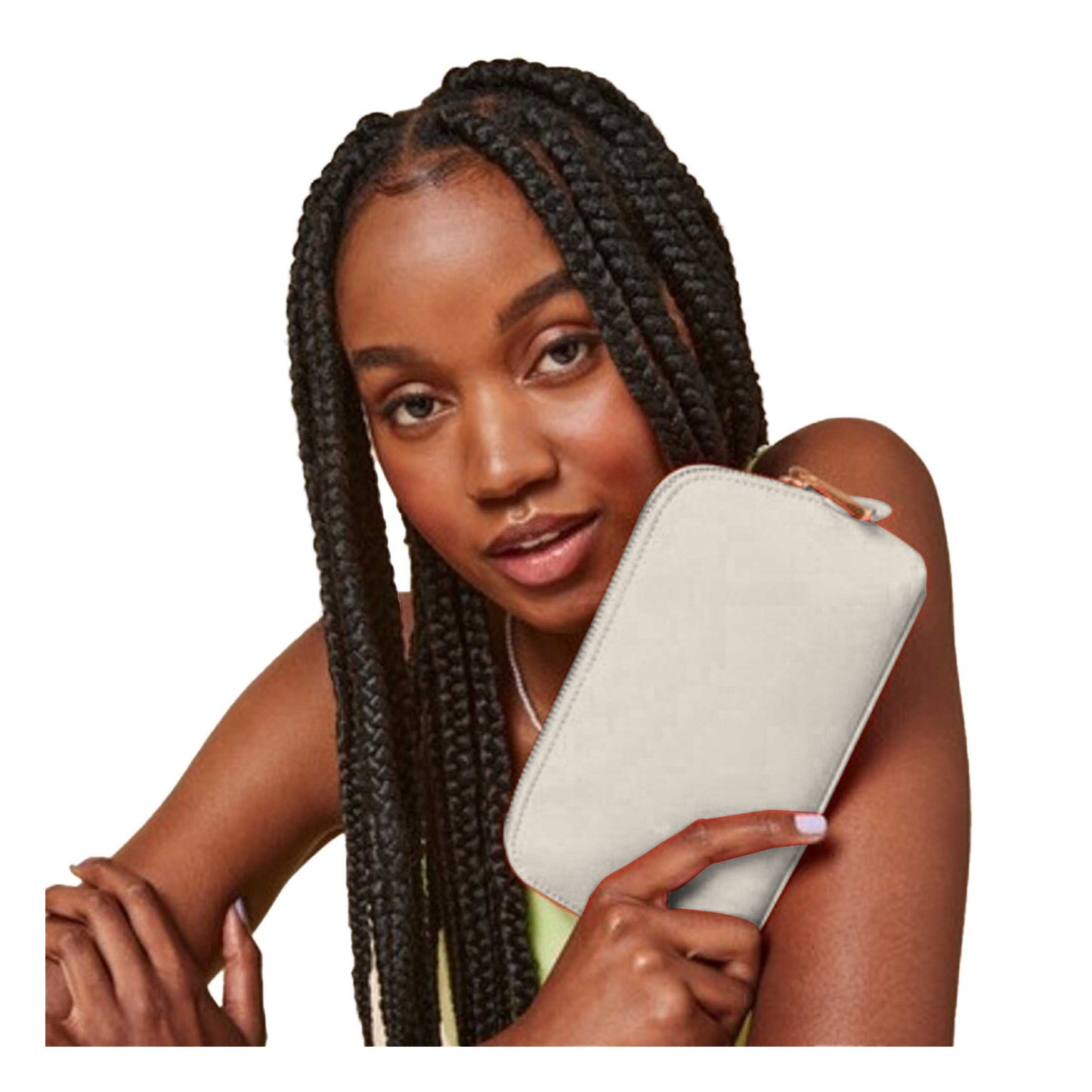 Oyster - Back - Bagbase Boutique Leather-Look PU Toiletry Bag