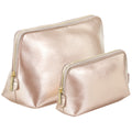 Rose Gold - Front - Bagbase Boutique Leather-Look PU Toiletry Bag