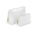 Soft White - Front - Bagbase Boutique Leather-Look PU Toiletry Bag