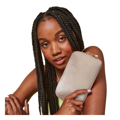 Rose Gold - Back - Bagbase Boutique Leather-Look PU Toiletry Bag