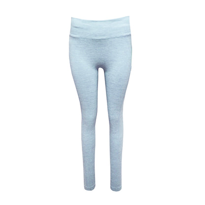 Sky Blue - Back - TriDri Womens-Ladies Melange Sculpted Seamless 3D Leggings