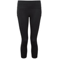 Black - Front - TriDri Womens-Ladies Performance Recycled 3-4 Leggings