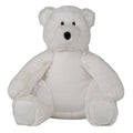White - Front - Mumbles Printme Eco Friendly Polar Bear Teddy Bear