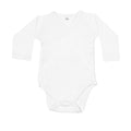 White - Front - Babybugz Baby Kimono Long-Sleeved Bodysuit