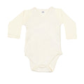 Organic Natural - Front - Babybugz Baby Kimono Long-Sleeved Bodysuit