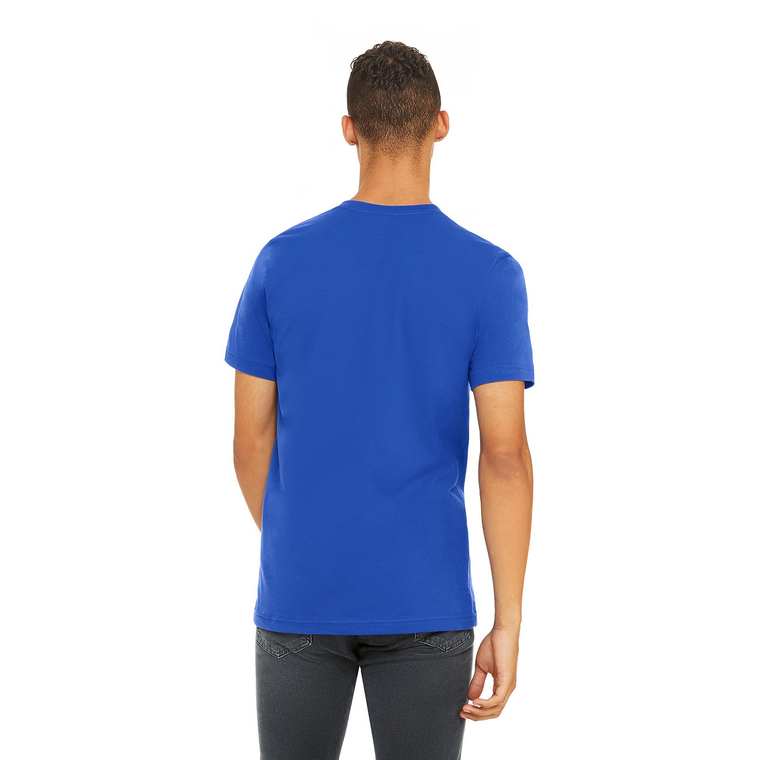 True Royal - Back - Bella + Canvas Unisex Adult Jersey Crew Neck T-Shirt