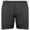 Black - Front - Maddins Kids Unisex Shadow Stripe Sports Shorts