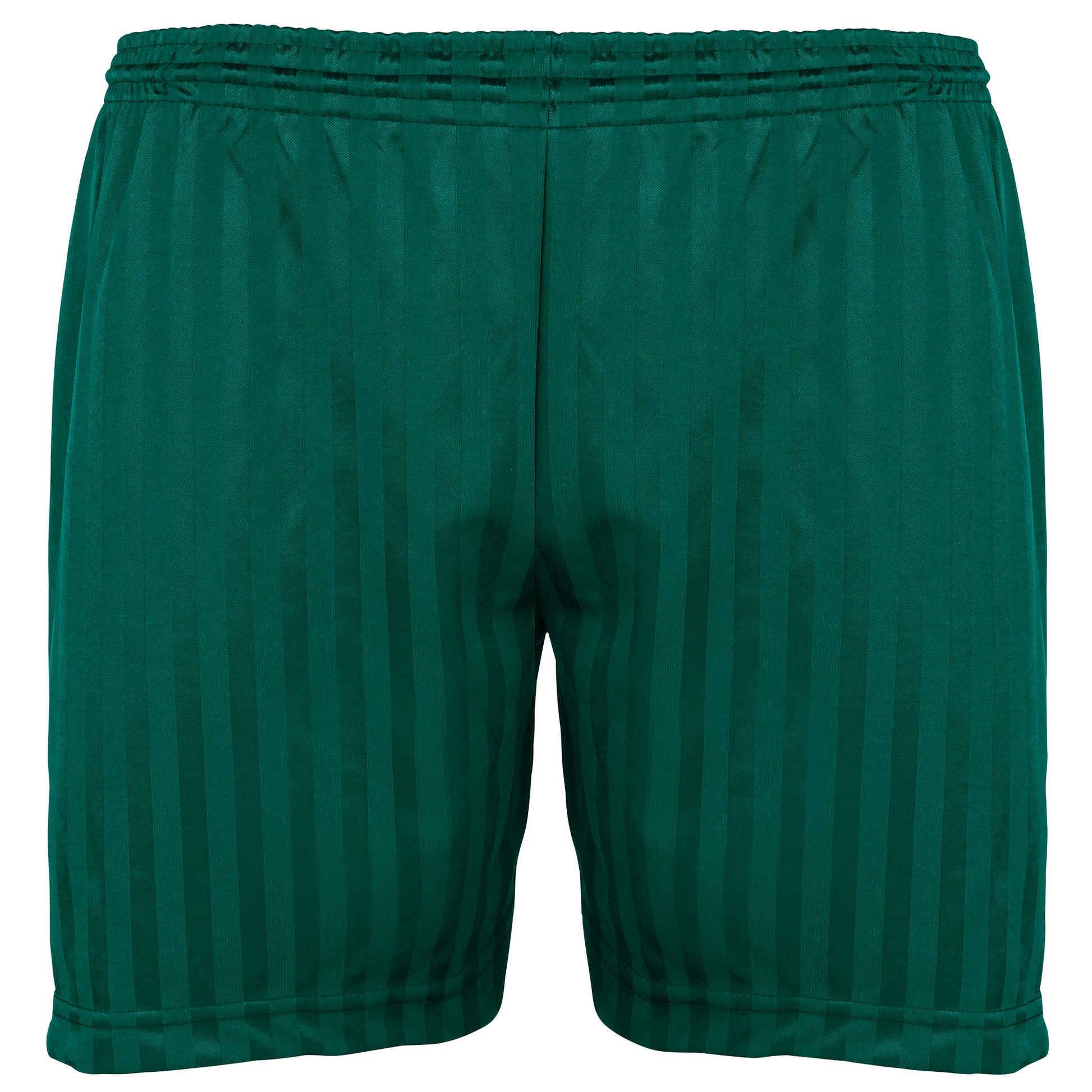 Bottle Green - Front - Maddins Kids Unisex Shadow Stripe Sports Shorts