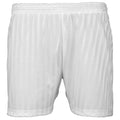 White - Front - Maddins Kids Unisex Shadow Stripe Sports Shorts