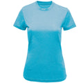 Turquoise - Front - TriDri Womens-Ladies Melange Performance Recycled T-Shirt