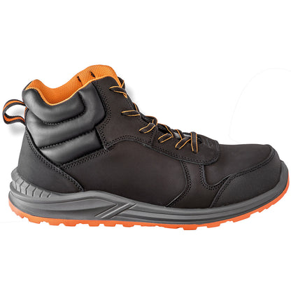Black-Grey-Orange - Back - WORK-GUARD by Result Unisex Adult Stirling Nubuck Safety Boots