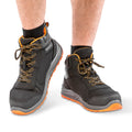 Black-Grey-Orange - Side - WORK-GUARD by Result Unisex Adult Stirling Nubuck Safety Boots