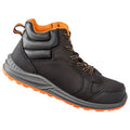 Black-Grey-Orange - Front - WORK-GUARD by Result Unisex Adult Stirling Nubuck Safety Boots