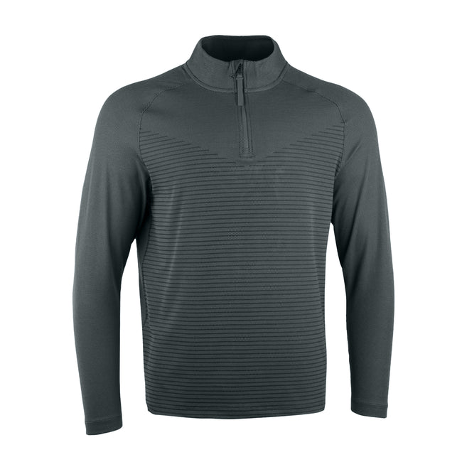 Dark Smoke Grey-Black - Front - Nike Mens Vapor Half Zip Top