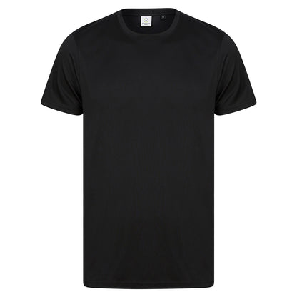 Black - Front - Tombo Mens Performance Recycled T-Shirt