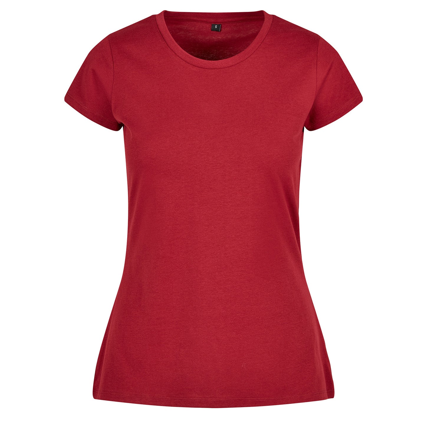 Burgundy - Front - Build Your Brand Womens-Ladies Basic T-Shirt