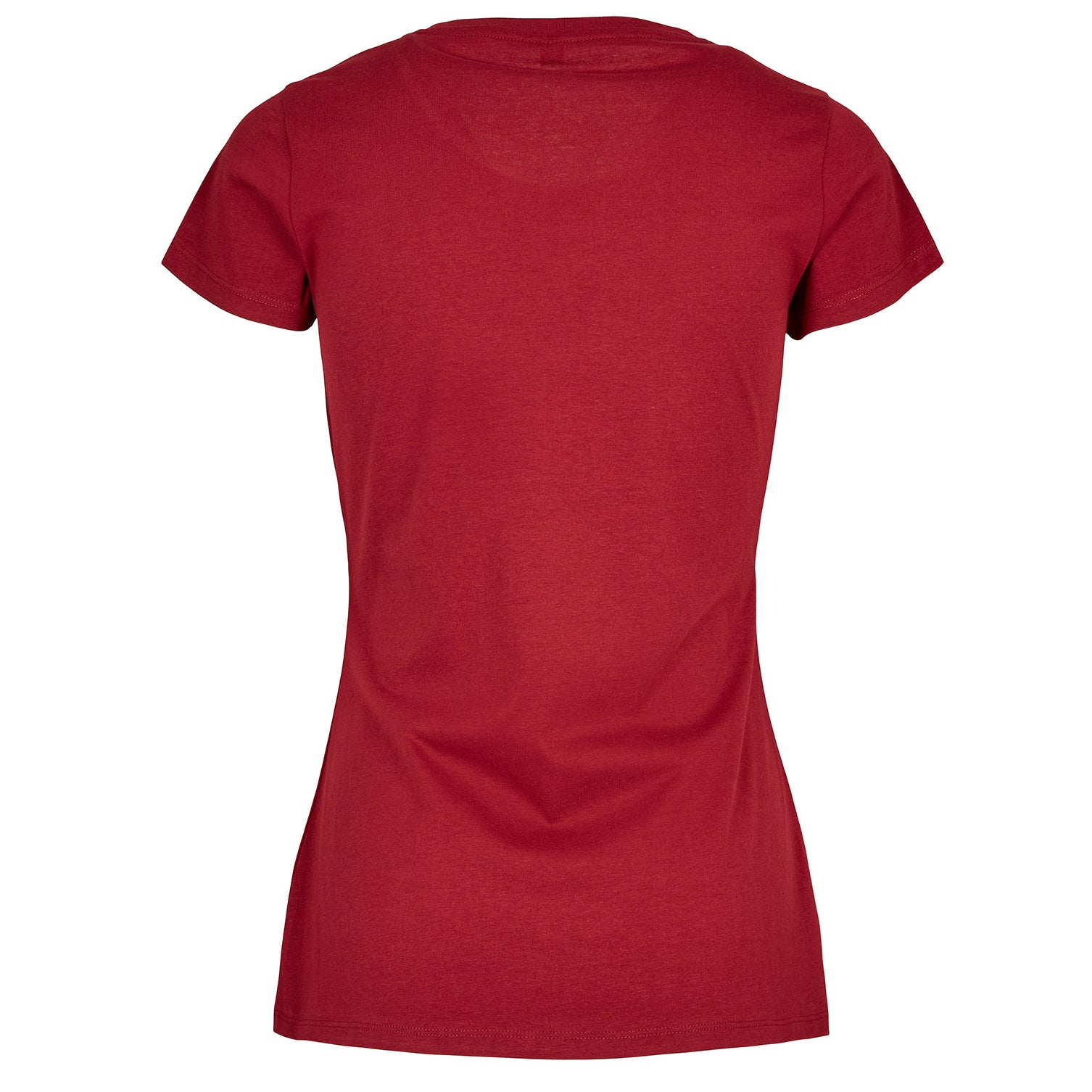 Burgundy - Side - Build Your Brand Womens-Ladies Basic T-Shirt