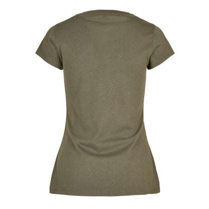 Olive - Side - Build Your Brand Womens-Ladies Basic T-Shirt