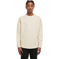 Sand - Back - Build Your Brand Mens Cut-On Oversized Long-Sleeved T-Shirt