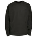 Black - Front - Build Your Brand Mens Cut-On Oversized Long-Sleeved T-Shirt