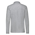 Athletic Heather - Back - Fruit of the Loom Mens Premium Long-Sleeved Polo Shirt