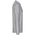 Athletic Heather - Side - Fruit of the Loom Mens Premium Long-Sleeved Polo Shirt