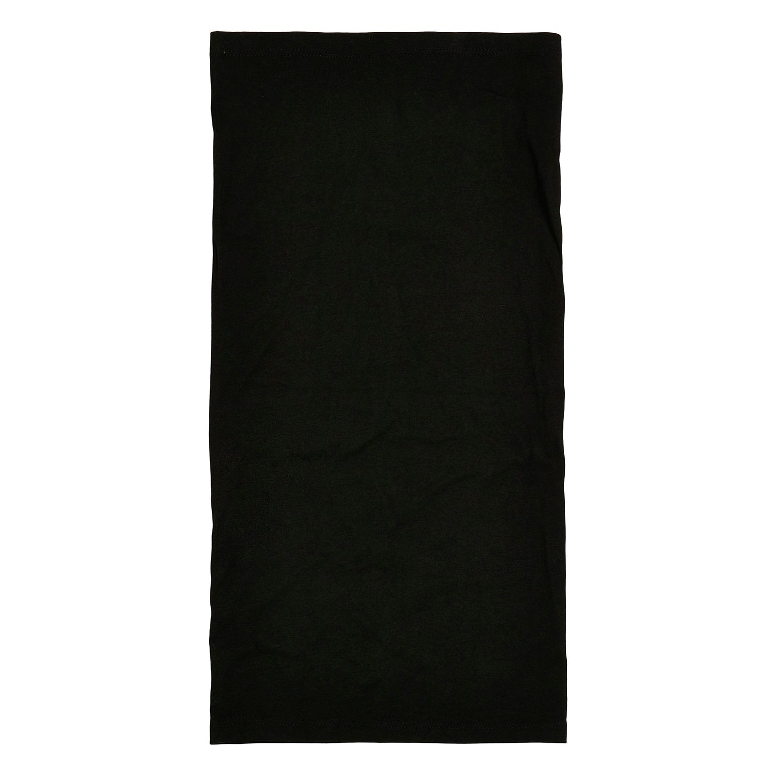 Black - Side - Build Your Brand Tube Organic Cotton Scarf