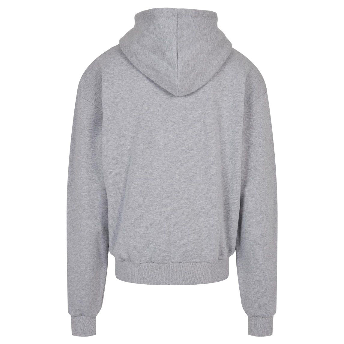 Heather Grey - Side - Build Your Brand Mens Ultra Heavyweight Full Zip Hoodie