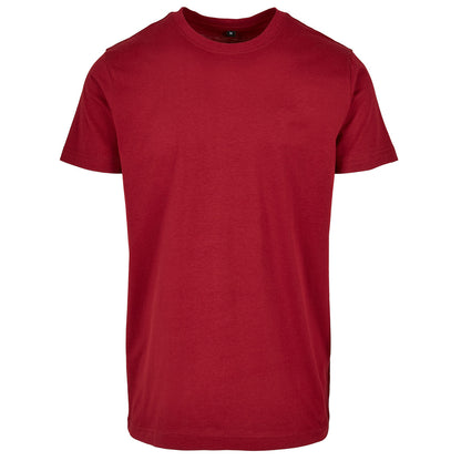 Burgundy - Front - Build Your Brand Mens Basic Round Neck T-Shirt