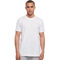 White - Side - Build Your Brand Mens Basic Round Neck T-Shirt
