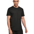 Black - Side - Build Your Brand Mens Basic Round Neck T-Shirt