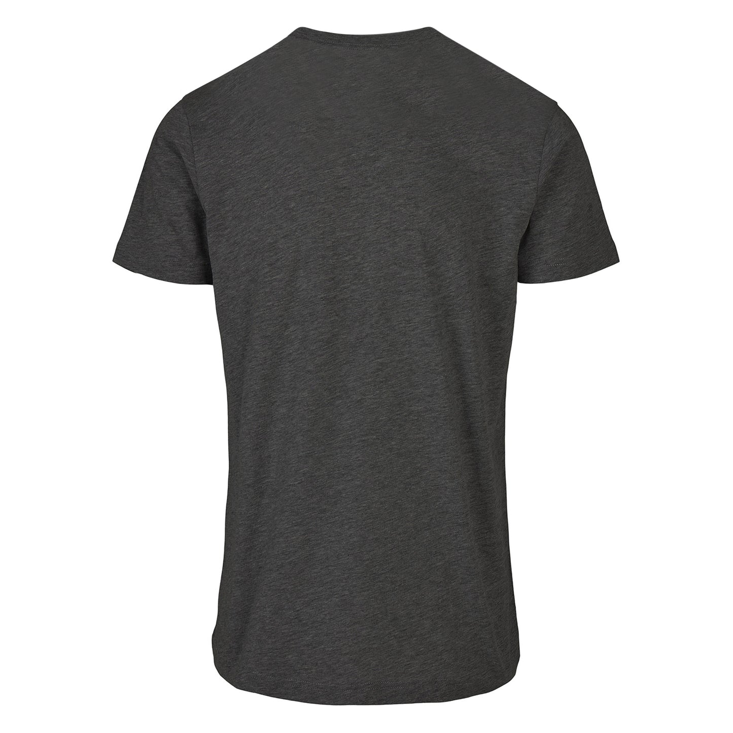 Charcoal - Back - Build Your Brand Mens Basic Round Neck T-Shirt