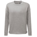 Grey - Front - TriDri Womens-Ladies Heather Recycled Side Zip Sweatshirt
