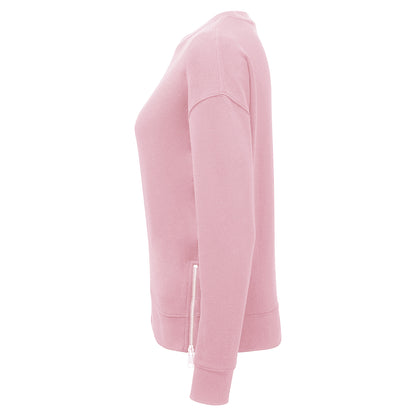 Light Pink - Side - TriDri Womens-Ladies Recycled Zipped Sweatshirt