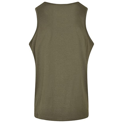 Olive - Back - Build Your Brand Mens Basic Tank Top