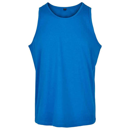 Cobalt Blue - Front - Build Your Brand Mens Basic Tank Top