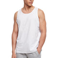 White - Back - Build Your Brand Mens Basic Tank Top